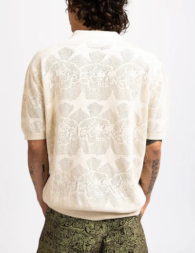 Pas De Mer Polo camicia da uomo Skulls Beige - Image 2