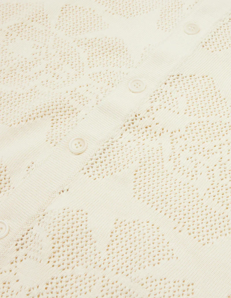 Pas De Mer Polo camicia da uomo Skulls Beige - Image 5