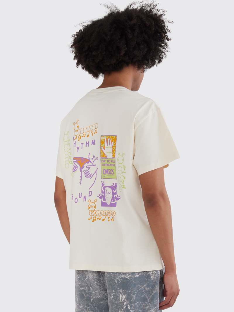 Pas De Mer T-Shirt da uomo manica corta Bongos Beige - Image 4