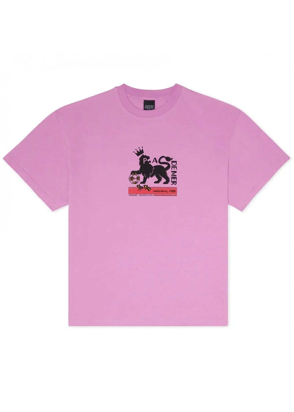 Pas De Mer T-Shirt da uomo manica corta Robbie Flower Viola - Image 2