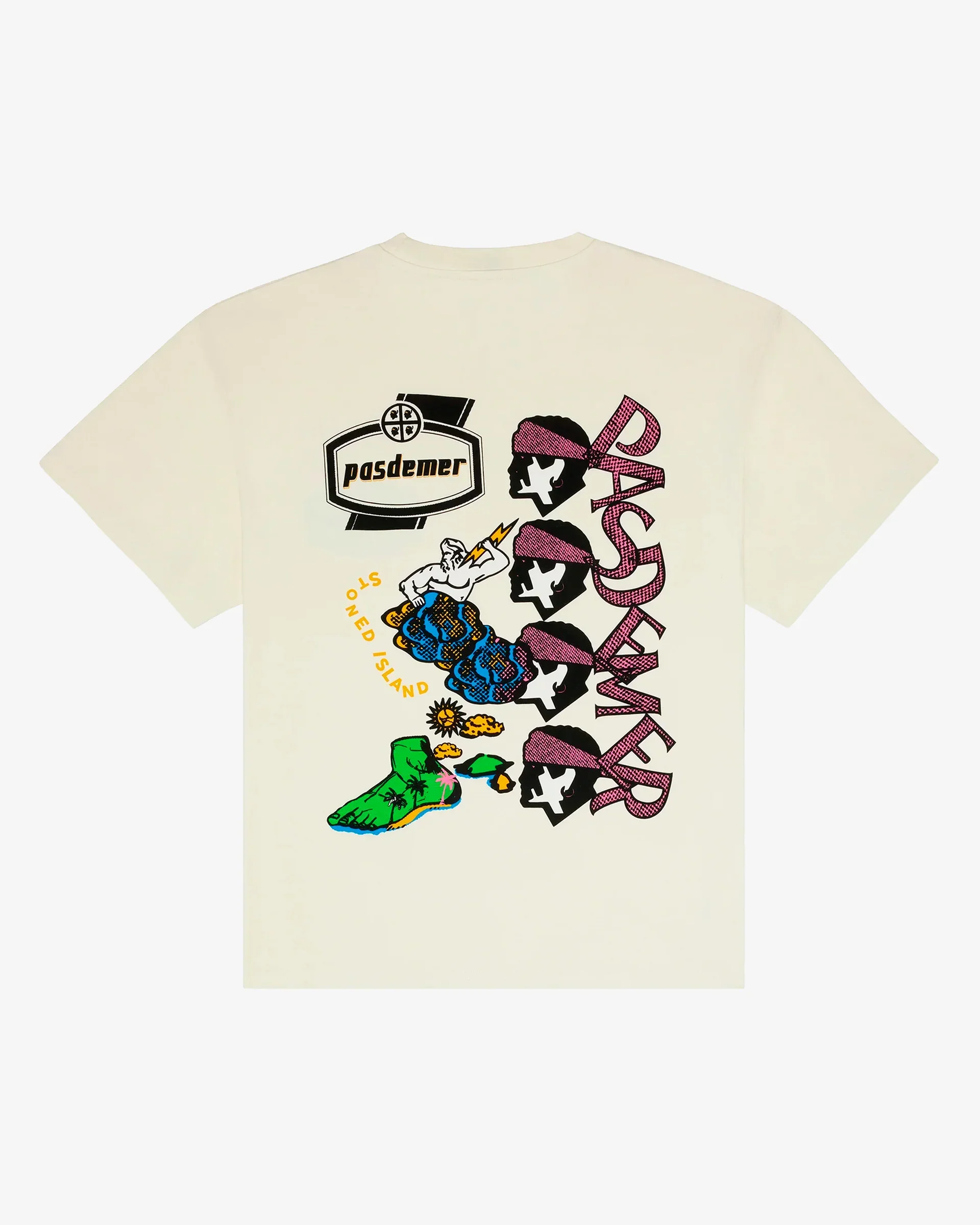 Pas de Mer T-Shirt da uomo manica corta Stoned Island Beige - Image 2
