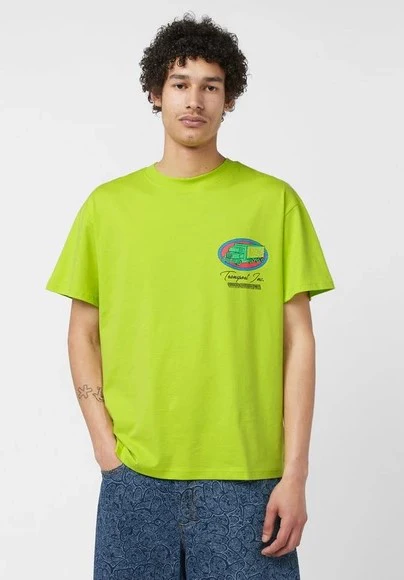 Pas De Mer T-Shirt da uomo manica corta Transport Verde acido - Image 4