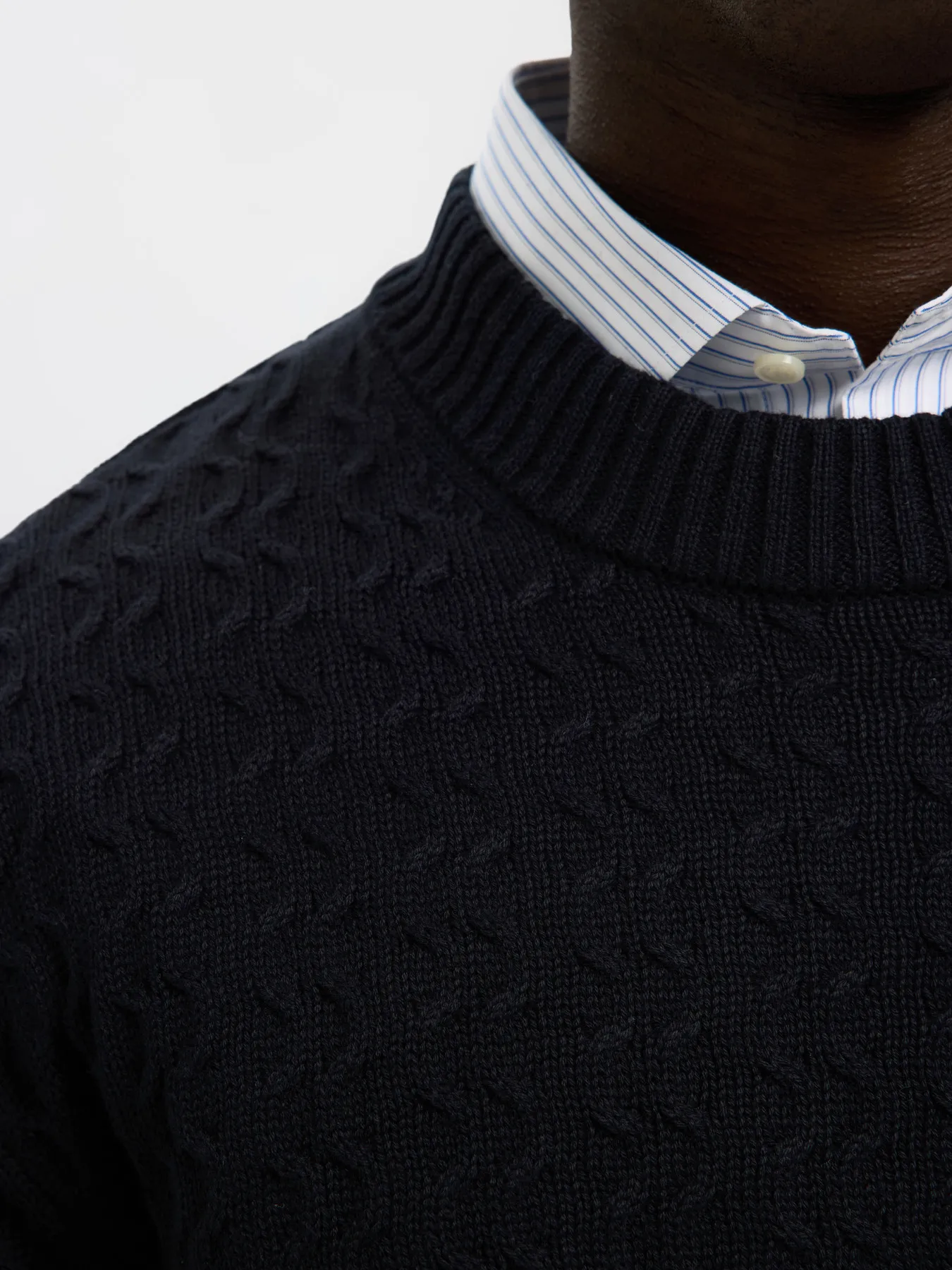 Selected Maglia girocollo da uomo Philip nera - Image 2