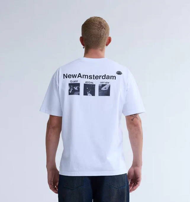 New Amsterdam T-Shirt da uomo manica corta Photo bianca - Image 3