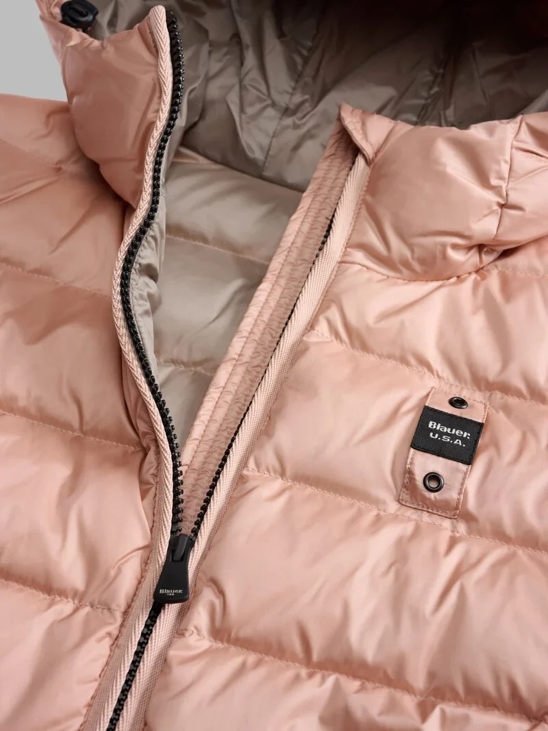 Blauer Giacca Piumino da donna Sfiancato Charme rosa - Image 5