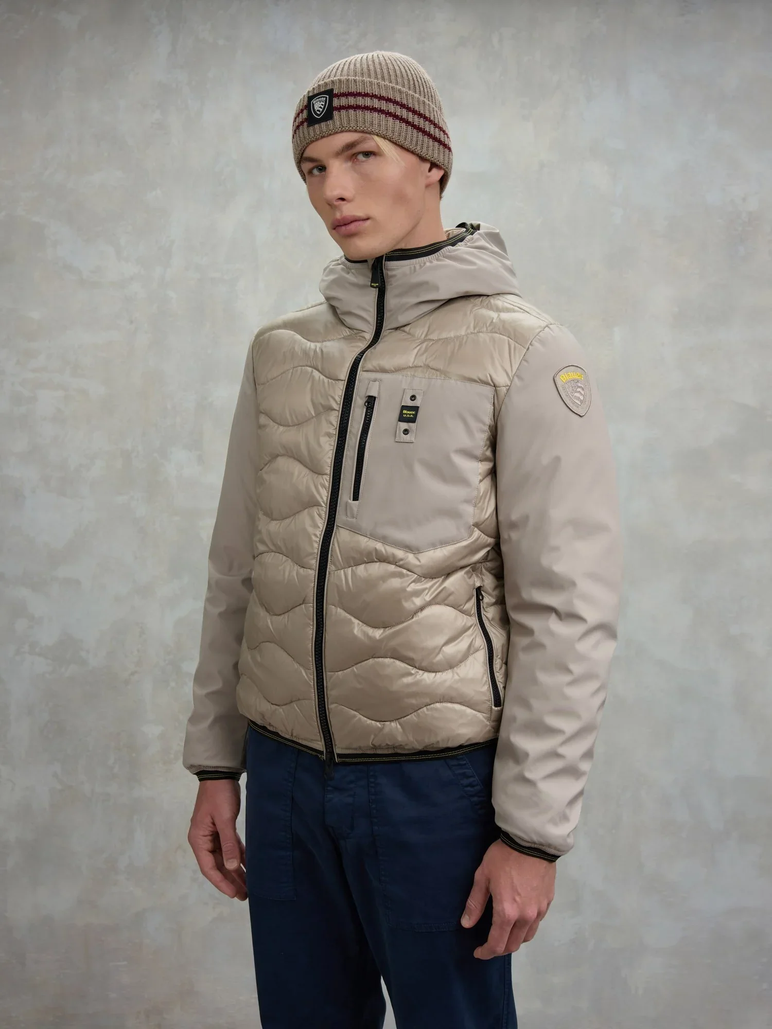 Blauer Giacca Piumino da uomo Albert beige - Image 3