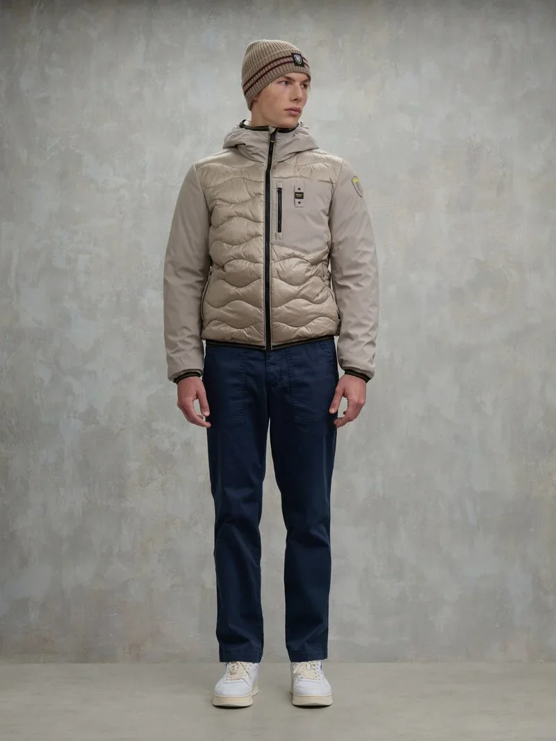 Blauer Giacca Piumino da uomo Albert beige - Image 4