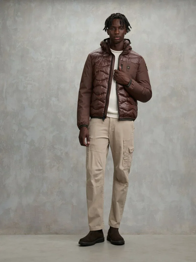 Blauer Giacca Piumino da uomo Albert marrone - Image 3