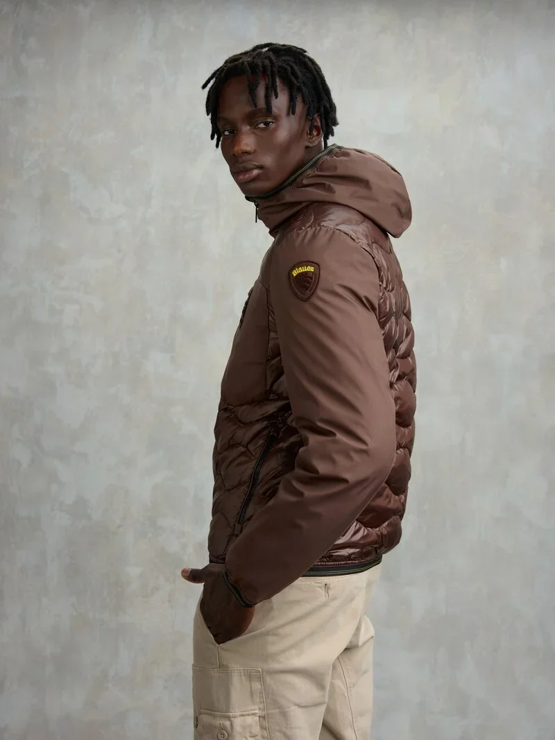 Blauer Giacca Piumino da uomo Albert marrone - Image 4