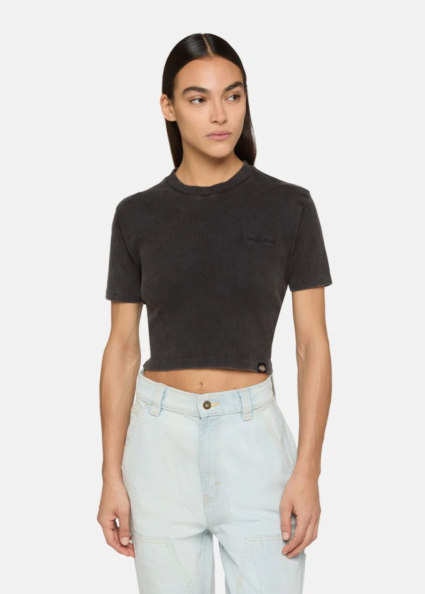 Dickies T-Shirt da donna manica corta Plentywood nera - Image 2