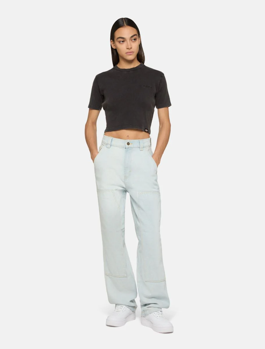 Dickies T-Shirt da donna manica corta Plentywood nera - Image 3
