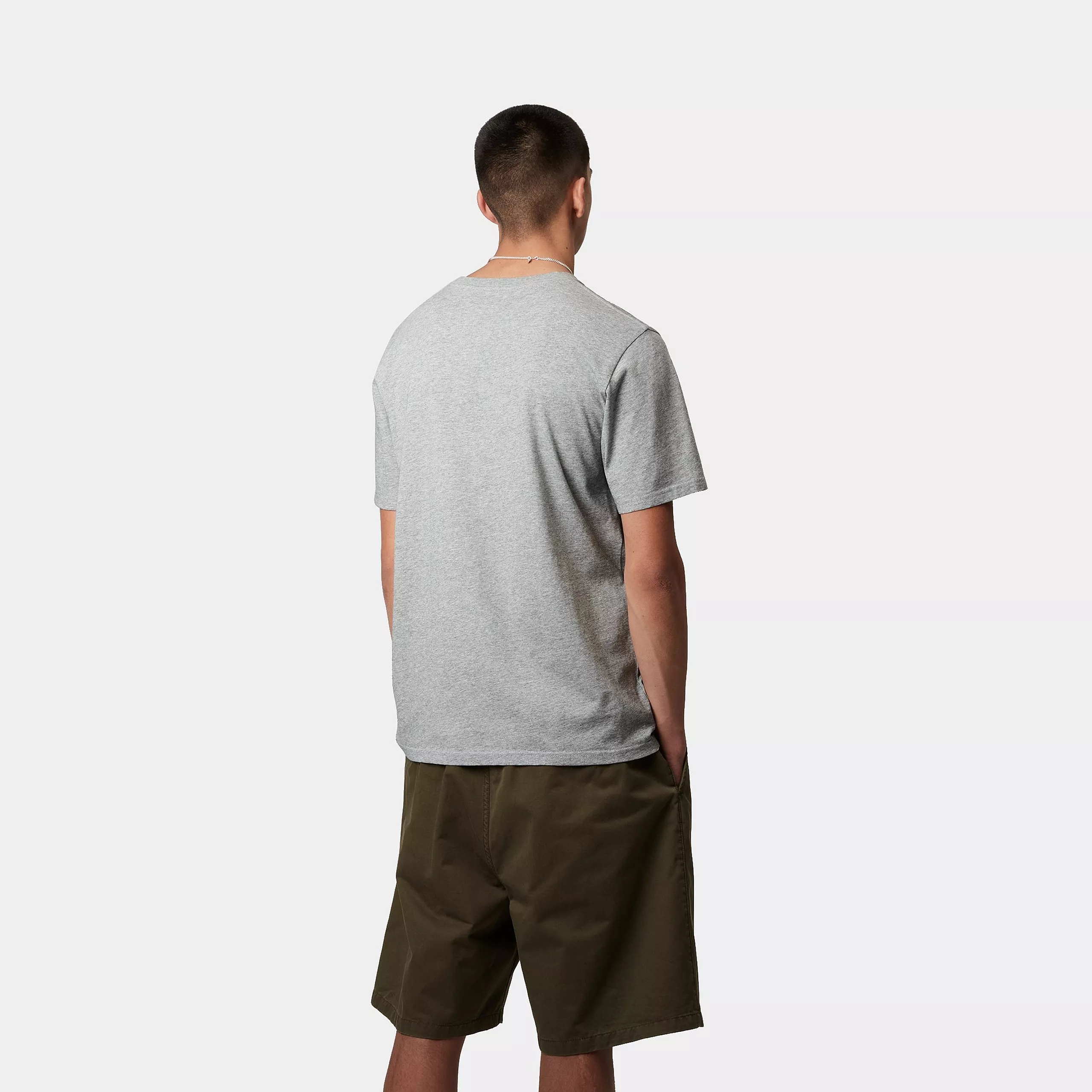 Carhartt Wip T-Shirt con taschino da uomo Pocket grigio - Image 3