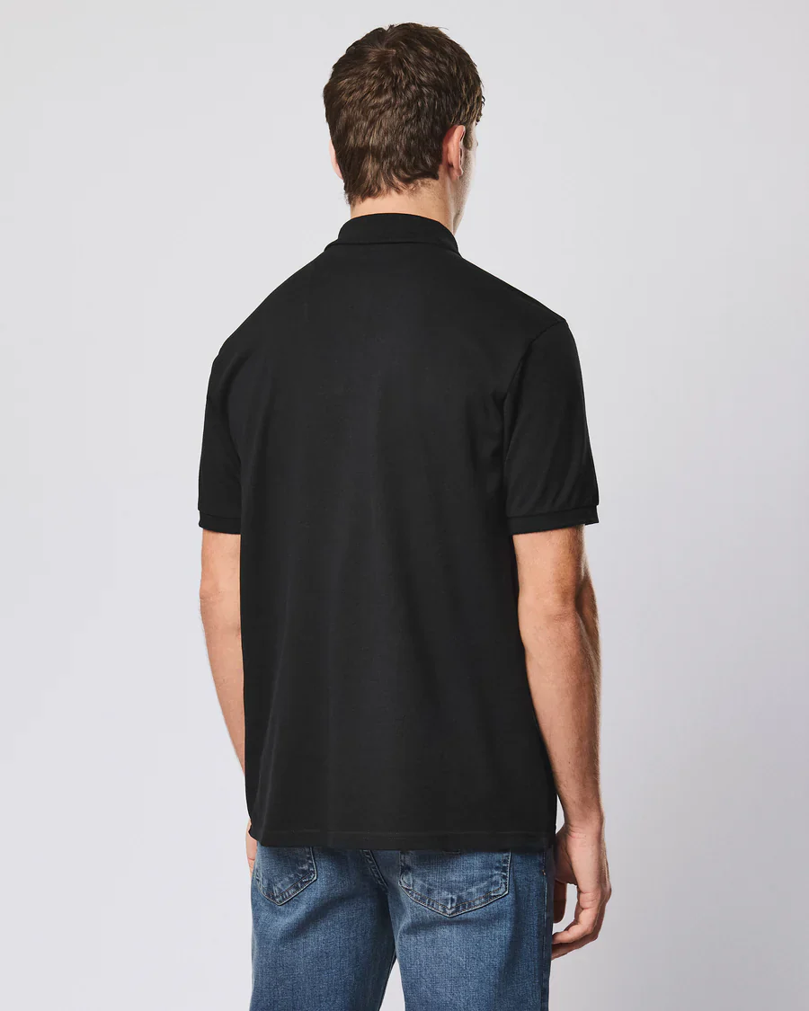 Weekend Offender Polo da uomo manica corta Heathcote nera - Image 3