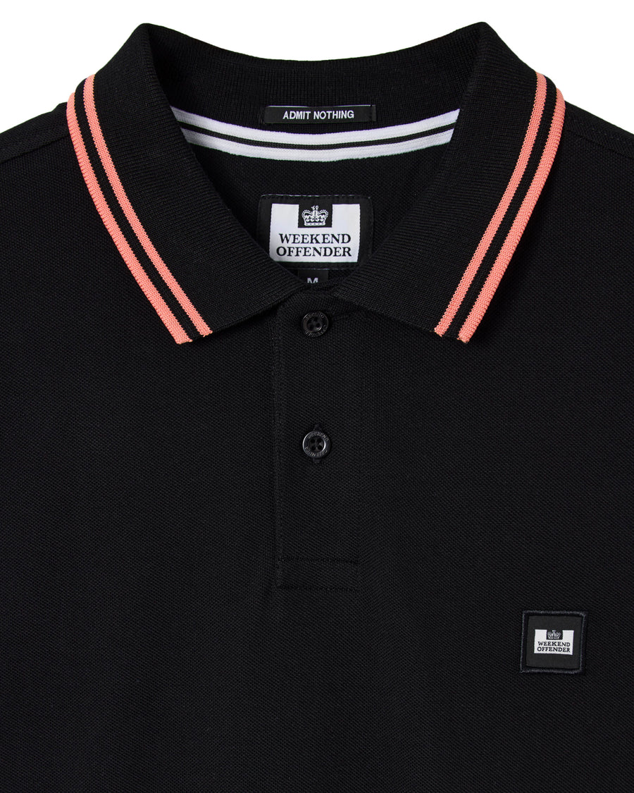 Weekend Offender Polo da uomo manica corta Levanto nera - Image 2