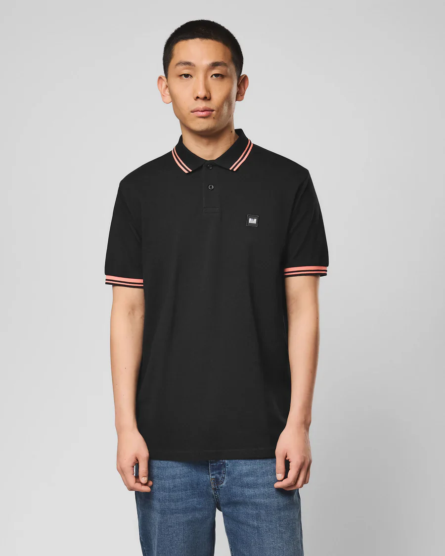 Weekend Offender Polo da uomo manica corta Levanto nera - Image 3