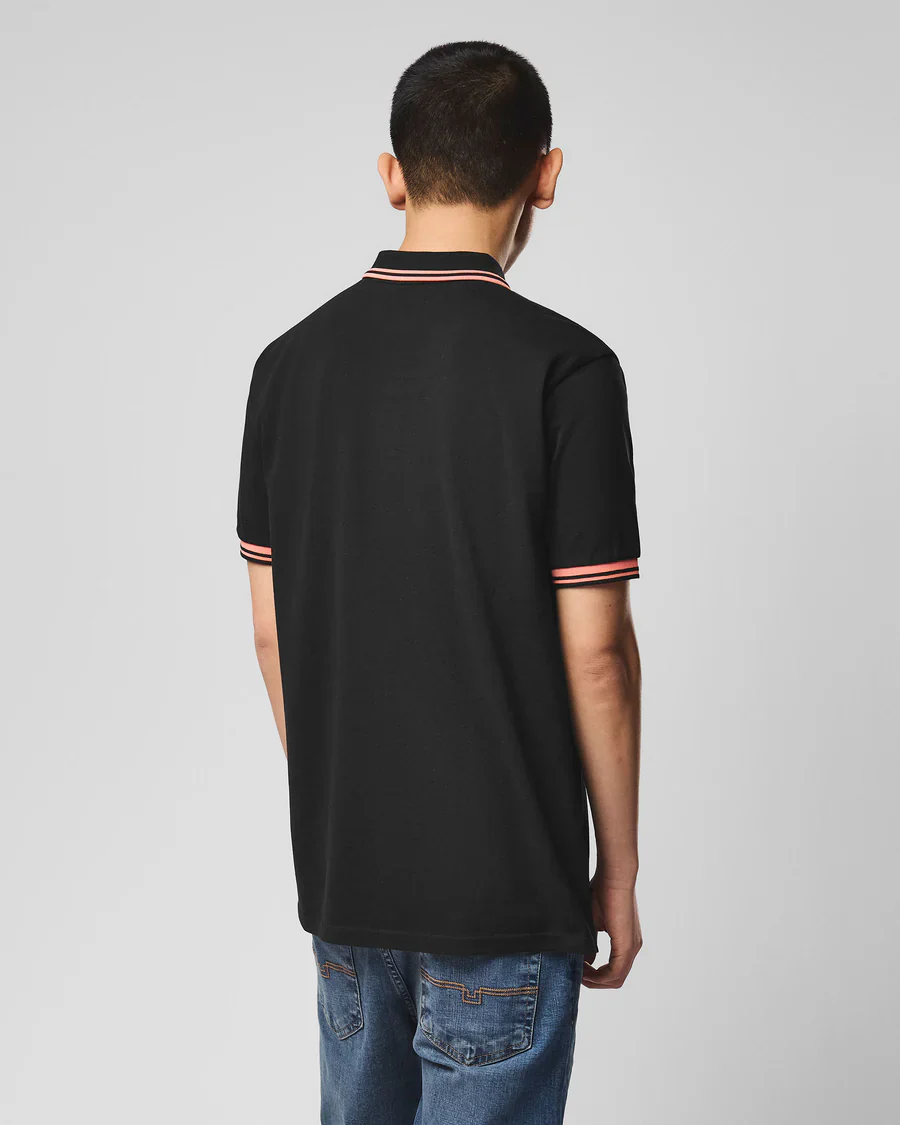 Weekend Offender Polo da uomo manica corta Levanto nera - Image 4