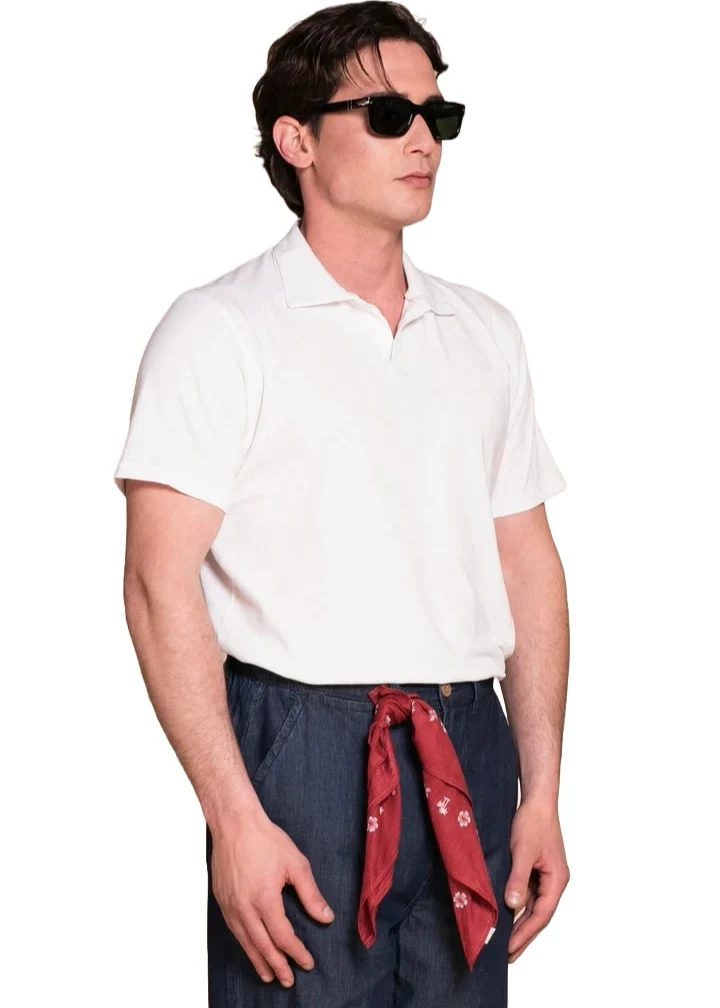 Impure Polo da uomo manica corta Jamie bianca