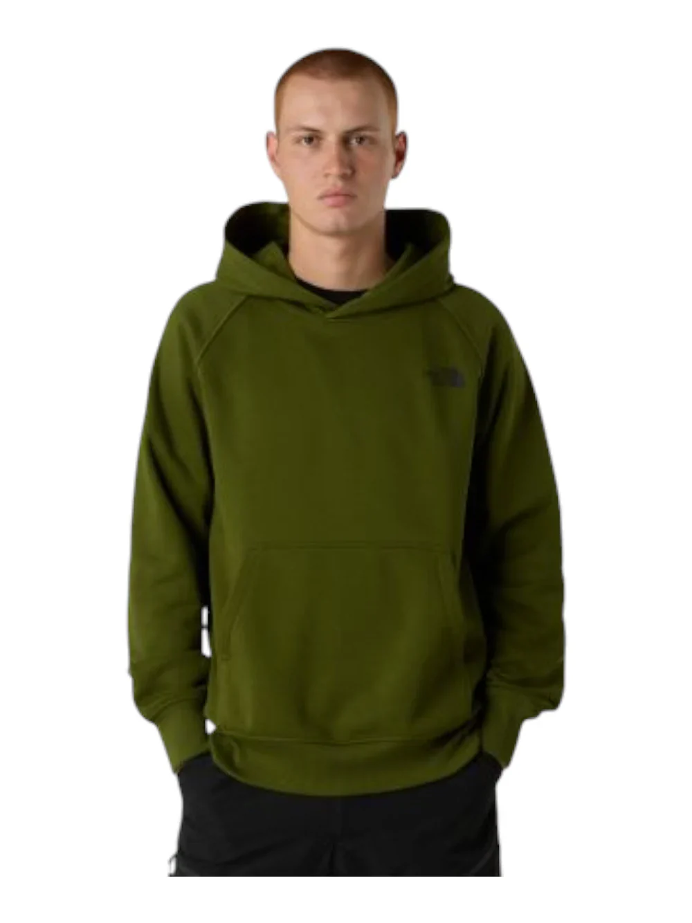 The North Face Felpa da uomo con cappuccio Raglan Box verde - Image 3