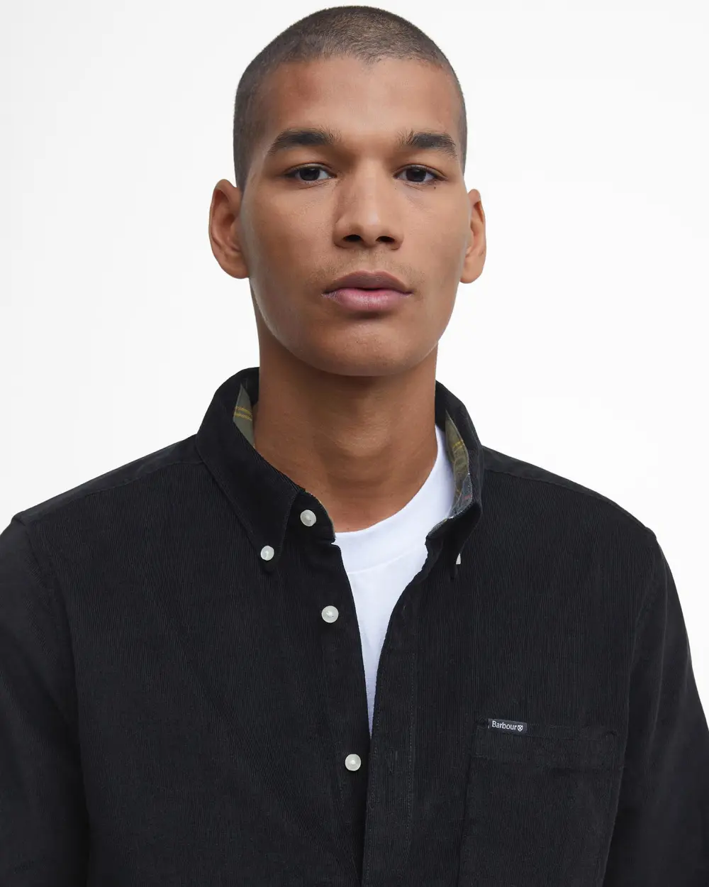 Barbour Camcia da uomo in velluto Ramsey nera - Image 2