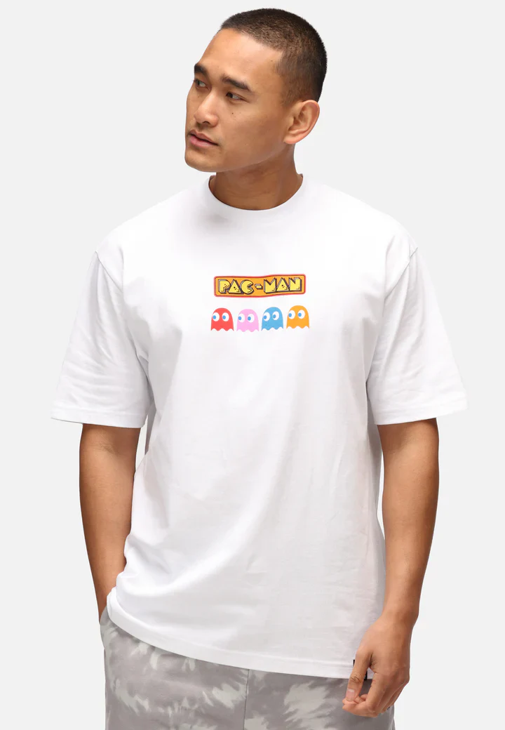 ReCovered T-Shirt da uomo manica corta Pac man bianca - Image 3