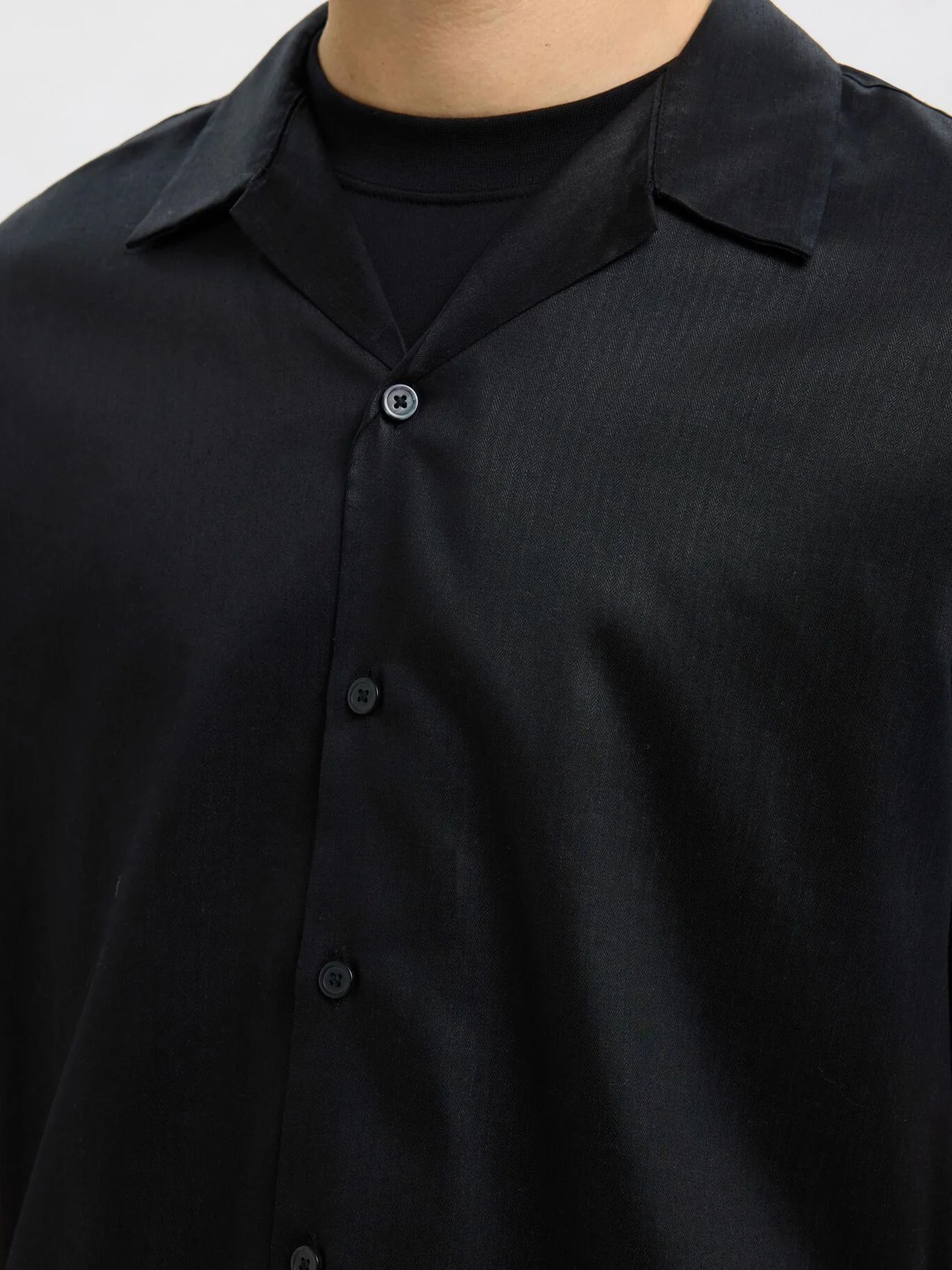 Selected Camicia da uomo manica corta Regnoa nera - Image 5
