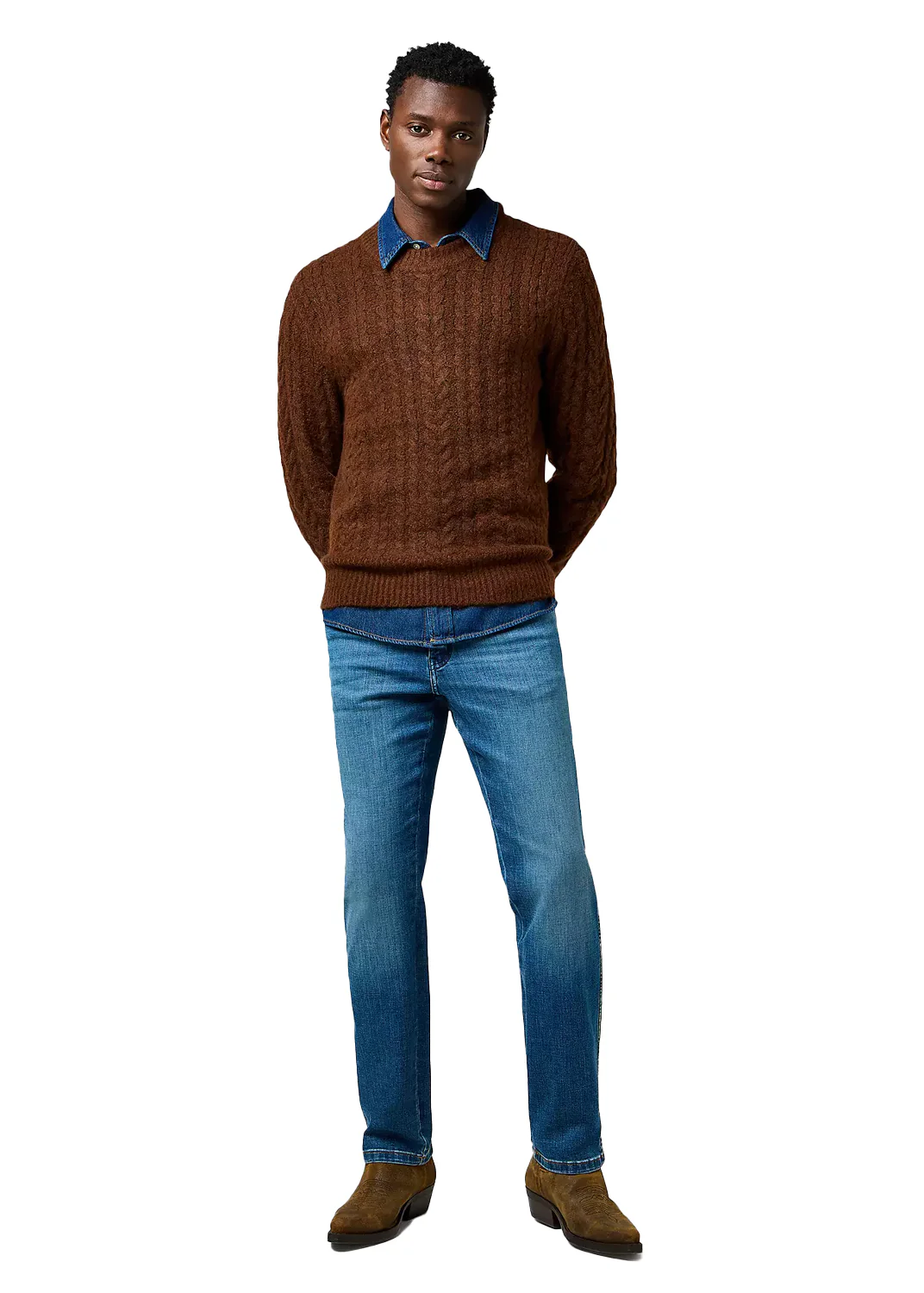 Wrangler Maglia in misto lana da uomo Cable - Image 3