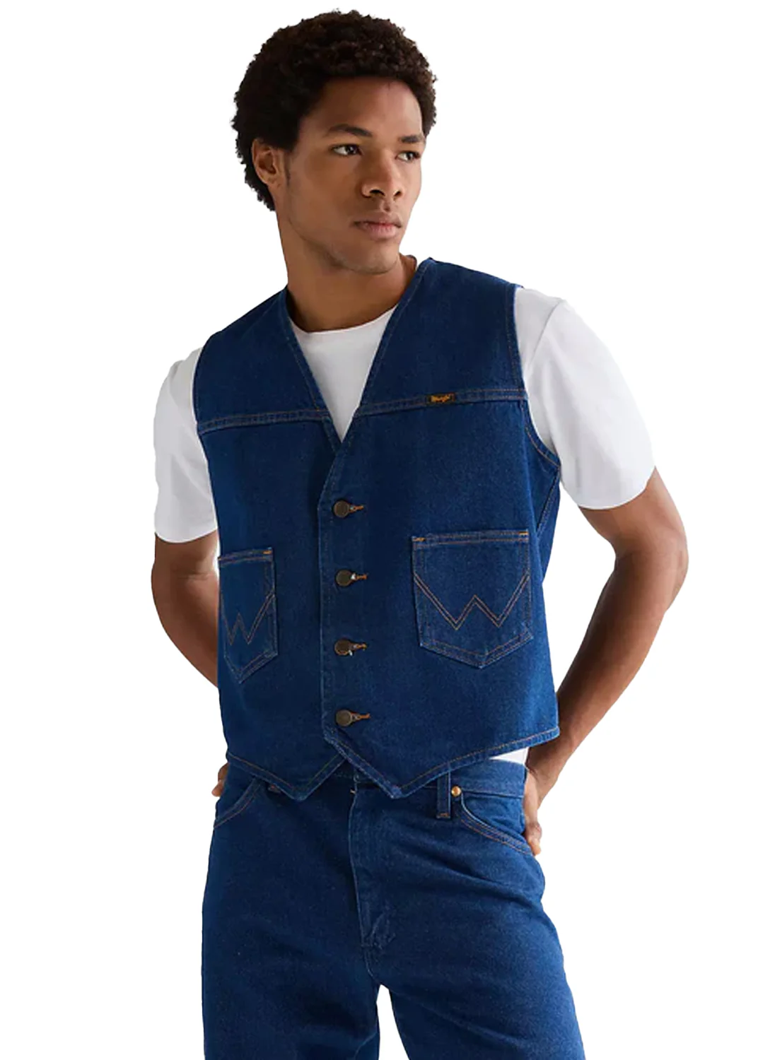 Wrangler Giacca smanicata in jeans da uomo Cowboy Cut Vest