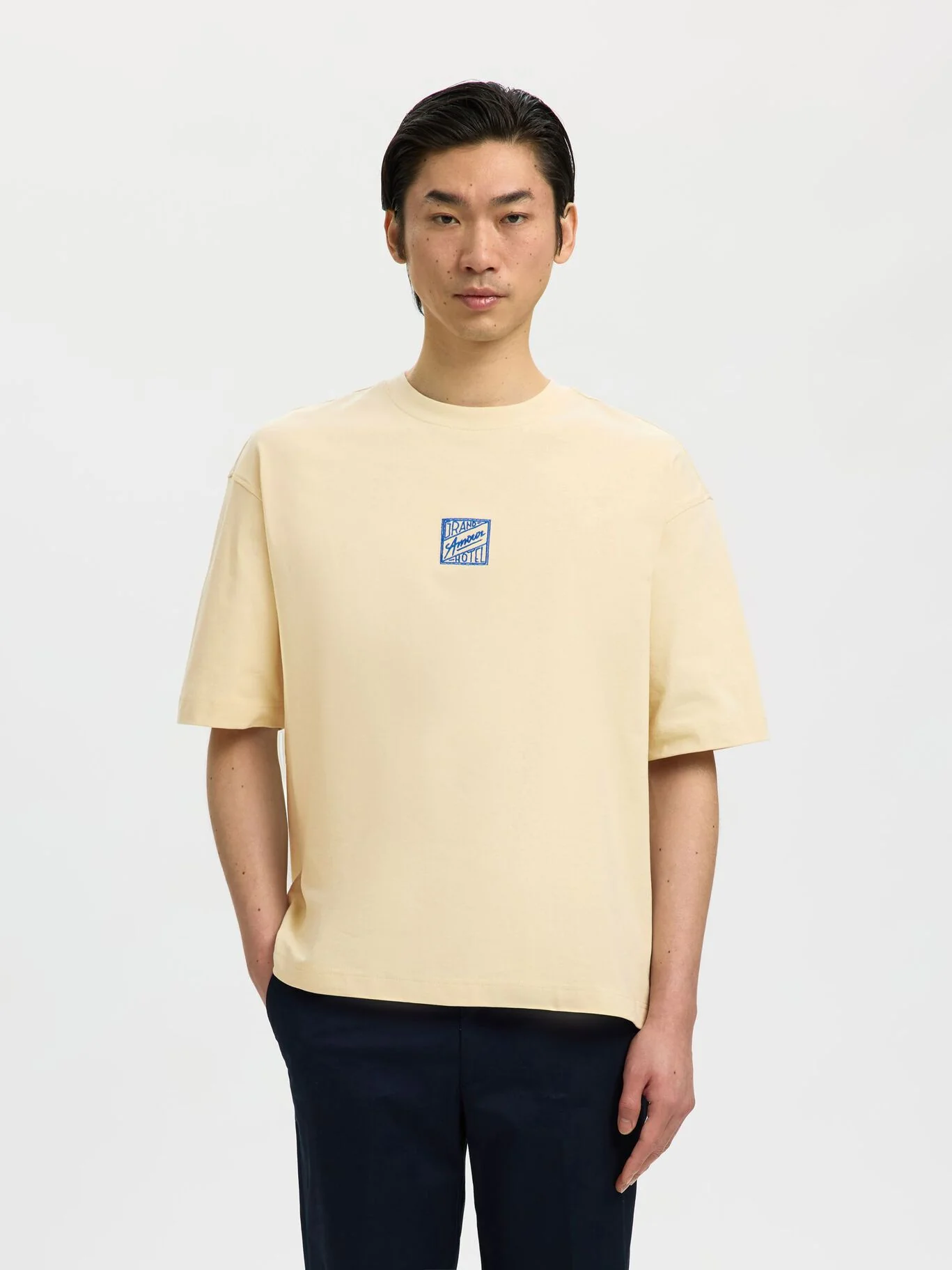 Selected T-Shirt da uomo manica corta Relax Brock - Image 2
