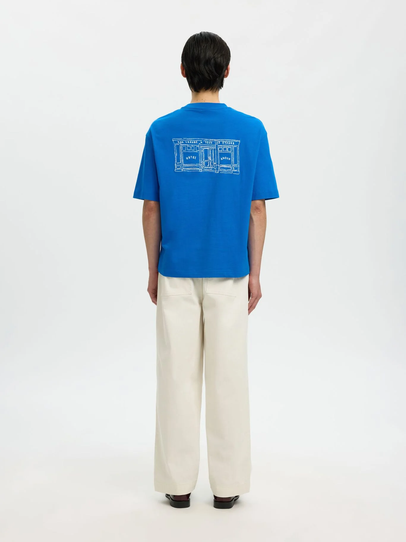 Selected T-Shirt da uomo manica corta Relax Brock - Image 3
