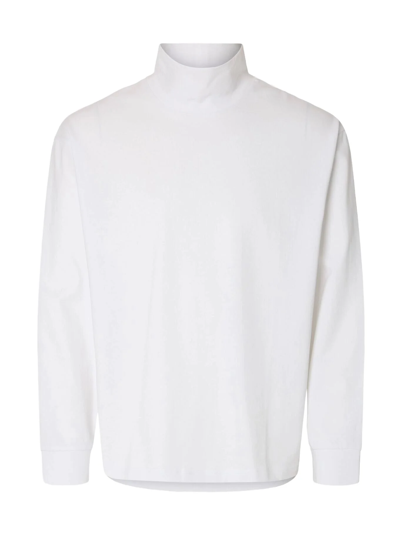 Selected T-Shirt da uomo a manica lunga Relax Risk bianca