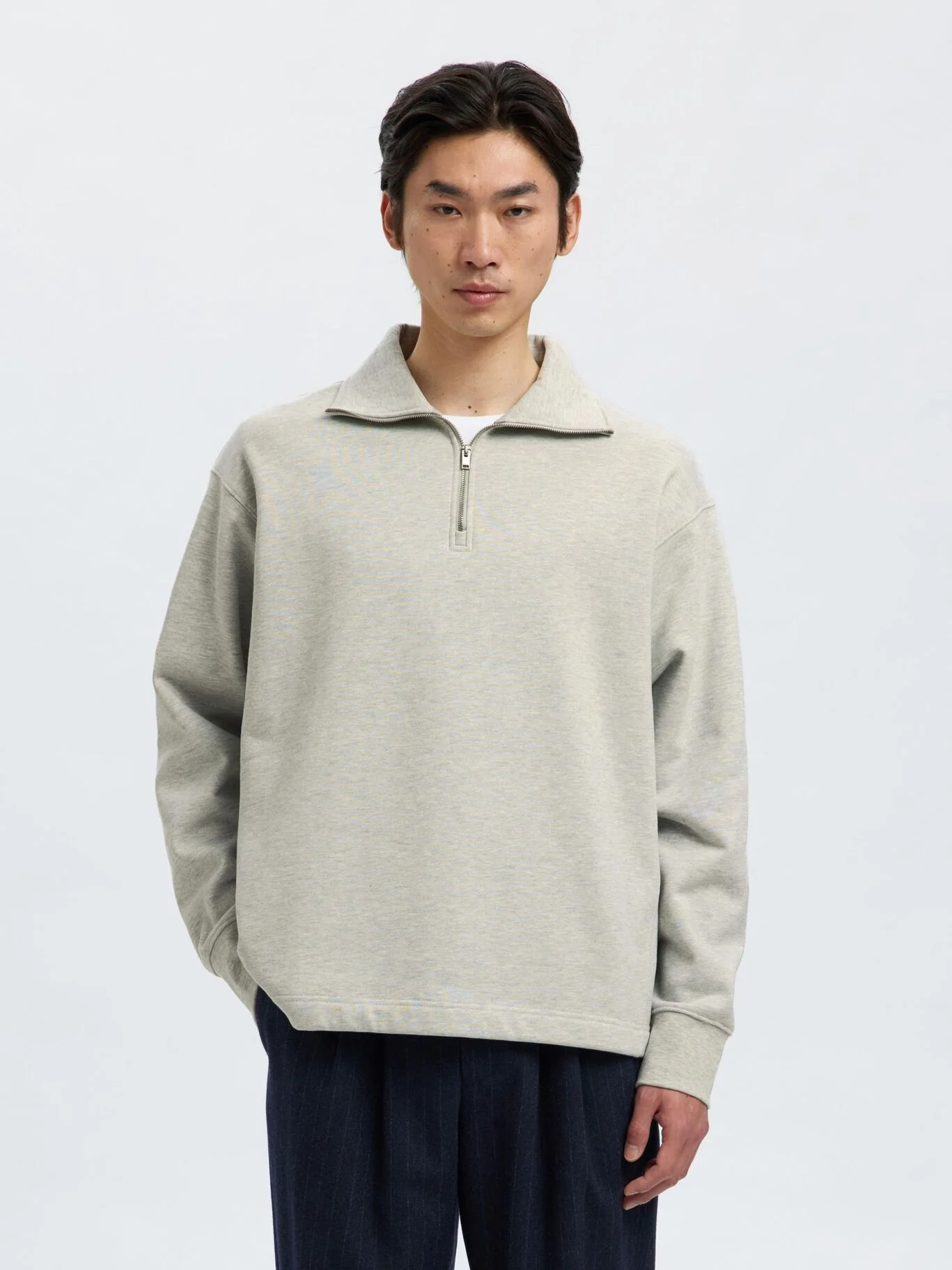 Selected Felpa da uomo con mezza zip Relax Ron - Image 3
