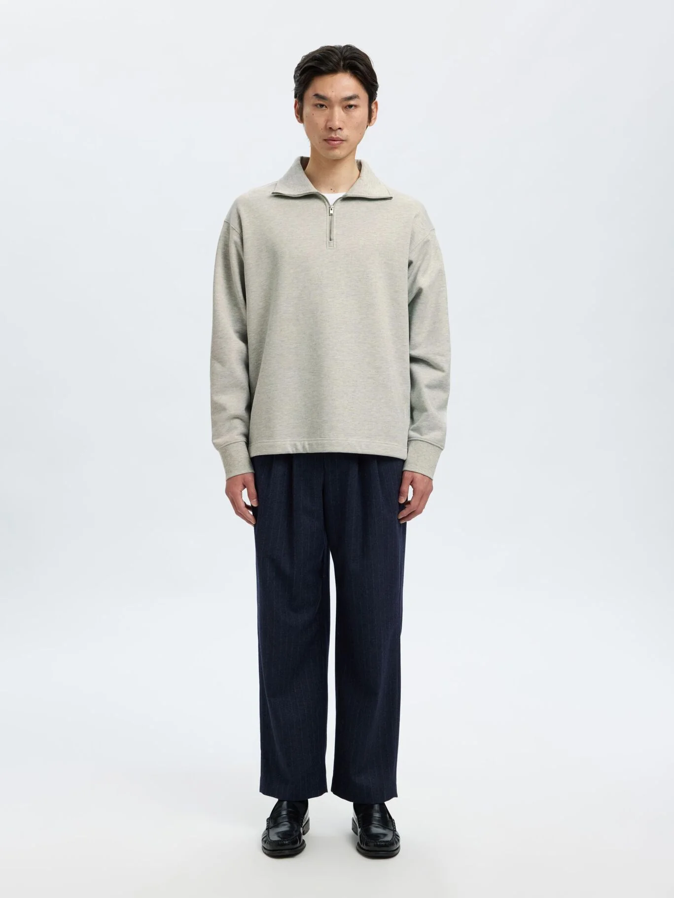 Selected Felpa da uomo con mezza zip Relax Ron - Image 5