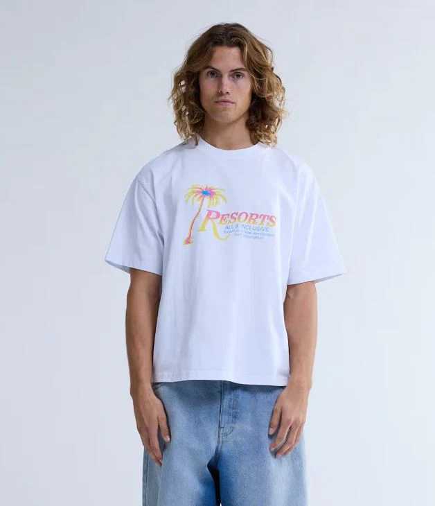 New Amsterdam T-Shirt da uomo manica corta Resorts bianca - Image 3