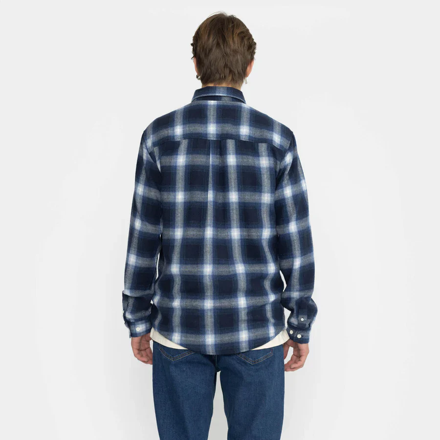 Revolution Camicia Uomo Button-Down Blu 3967-NVY - Image 3