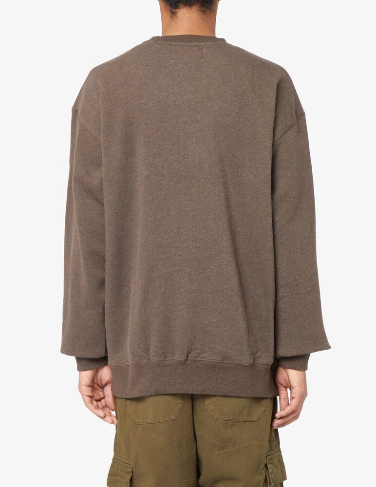 Revolution Felpa girocollo da uomo Loose Marrone - Image 3
