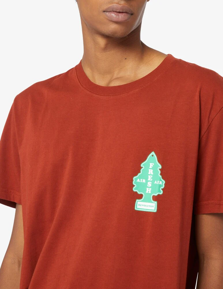 Revolution T-Shirt da uomo manica corta Regular Rossa - Image 4