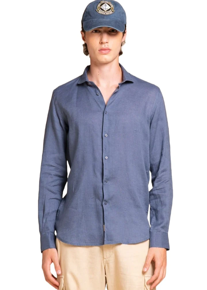 Impure Camicia in lino da uomo Riley