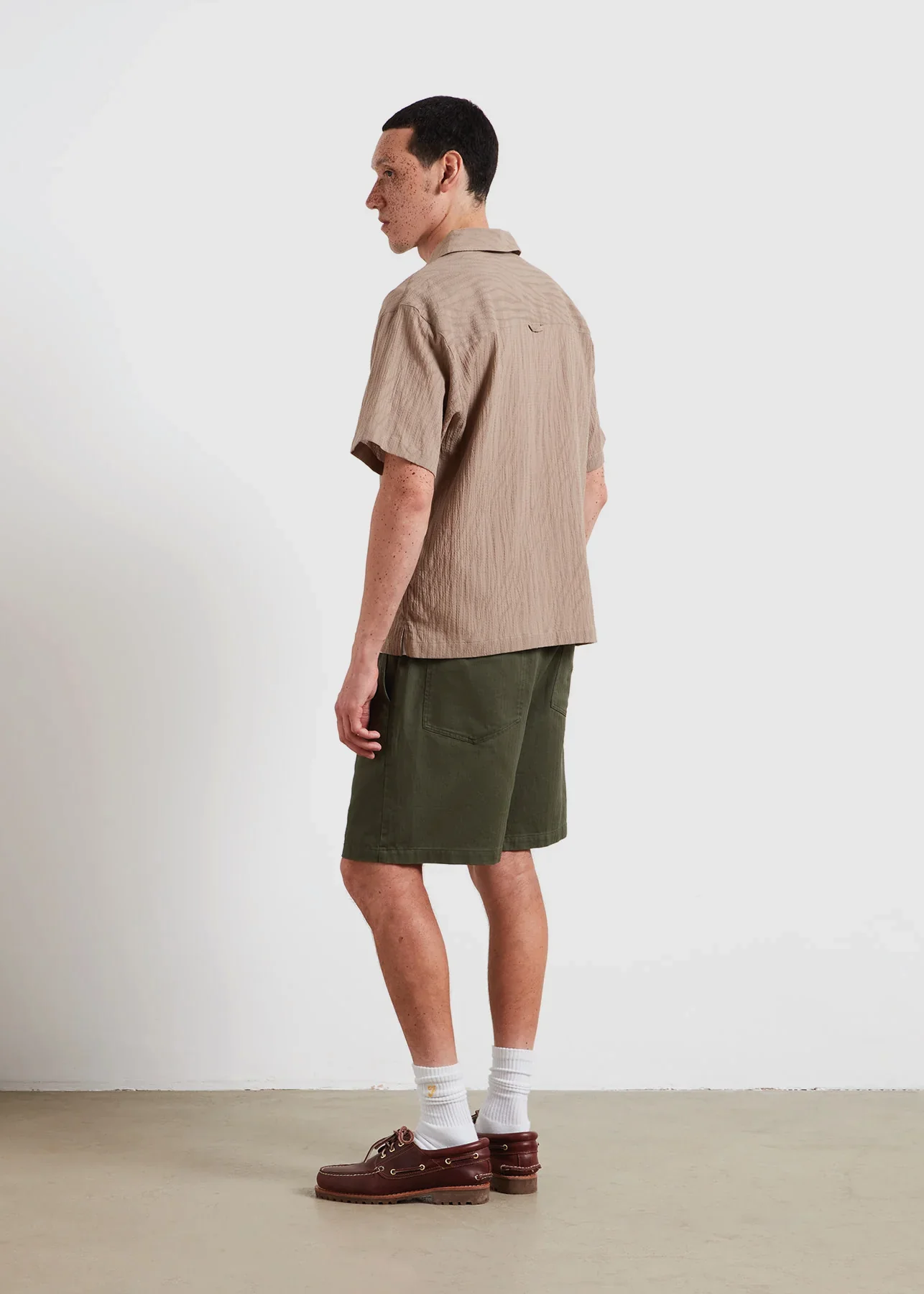 Farah Camicia da uomo manica corta Riley beige - Image 3