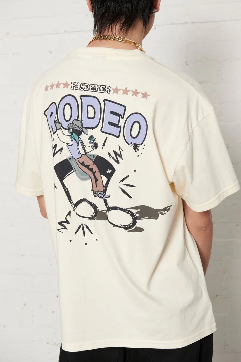 Pas De Mer T-Shirt da uomo manica corta Rodeo panna - Image 4
