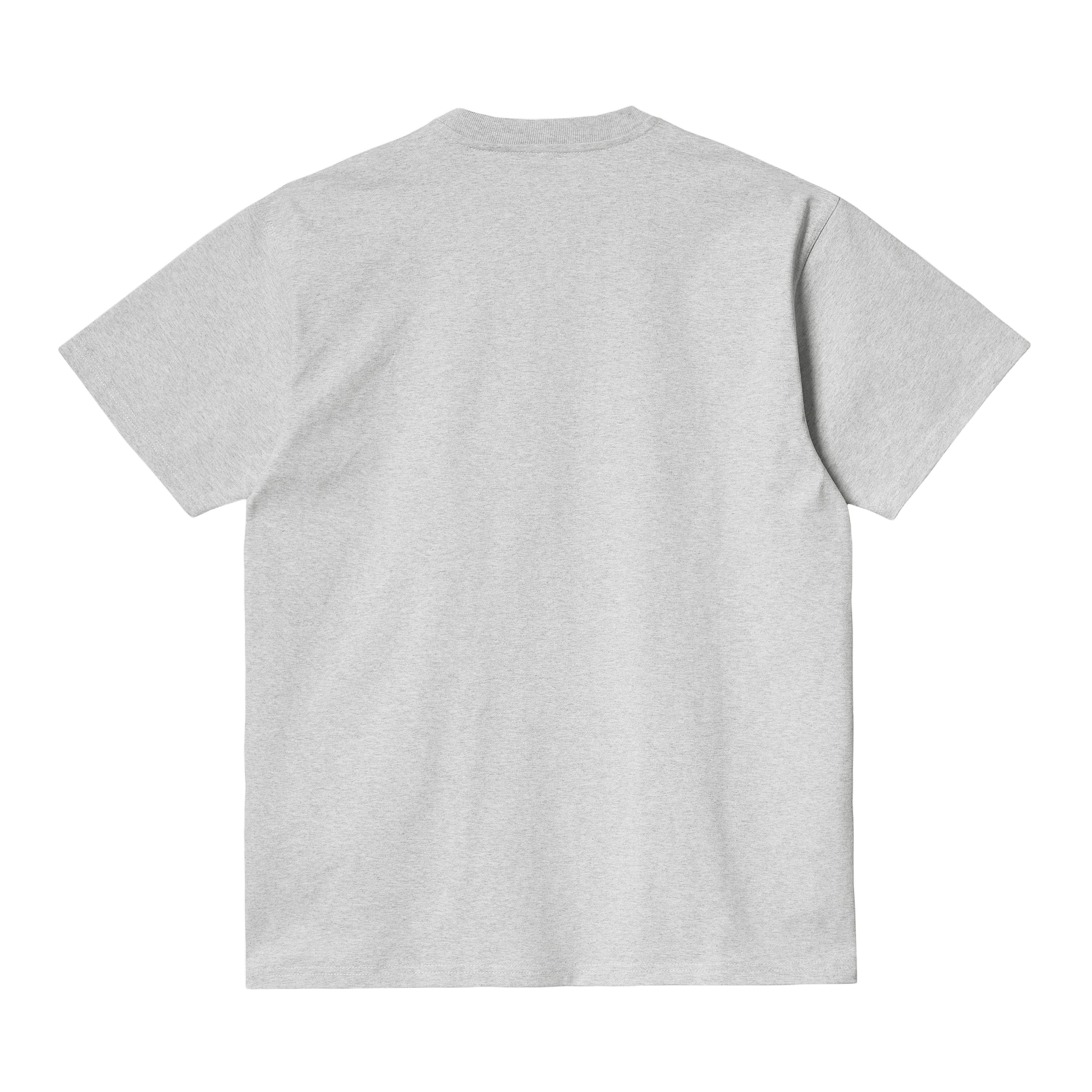 Carhartt Wip T-Shirt da uomo manica corta American Script grigio chiaro - Image 2