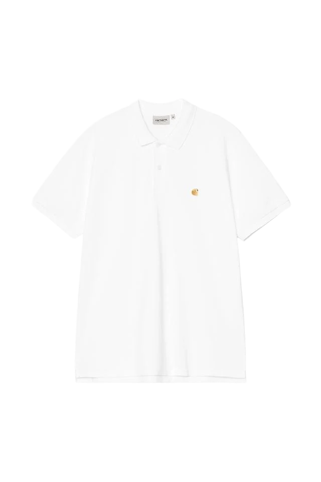 Carhartt Wip Polo da uomo manica corta Chase bianca