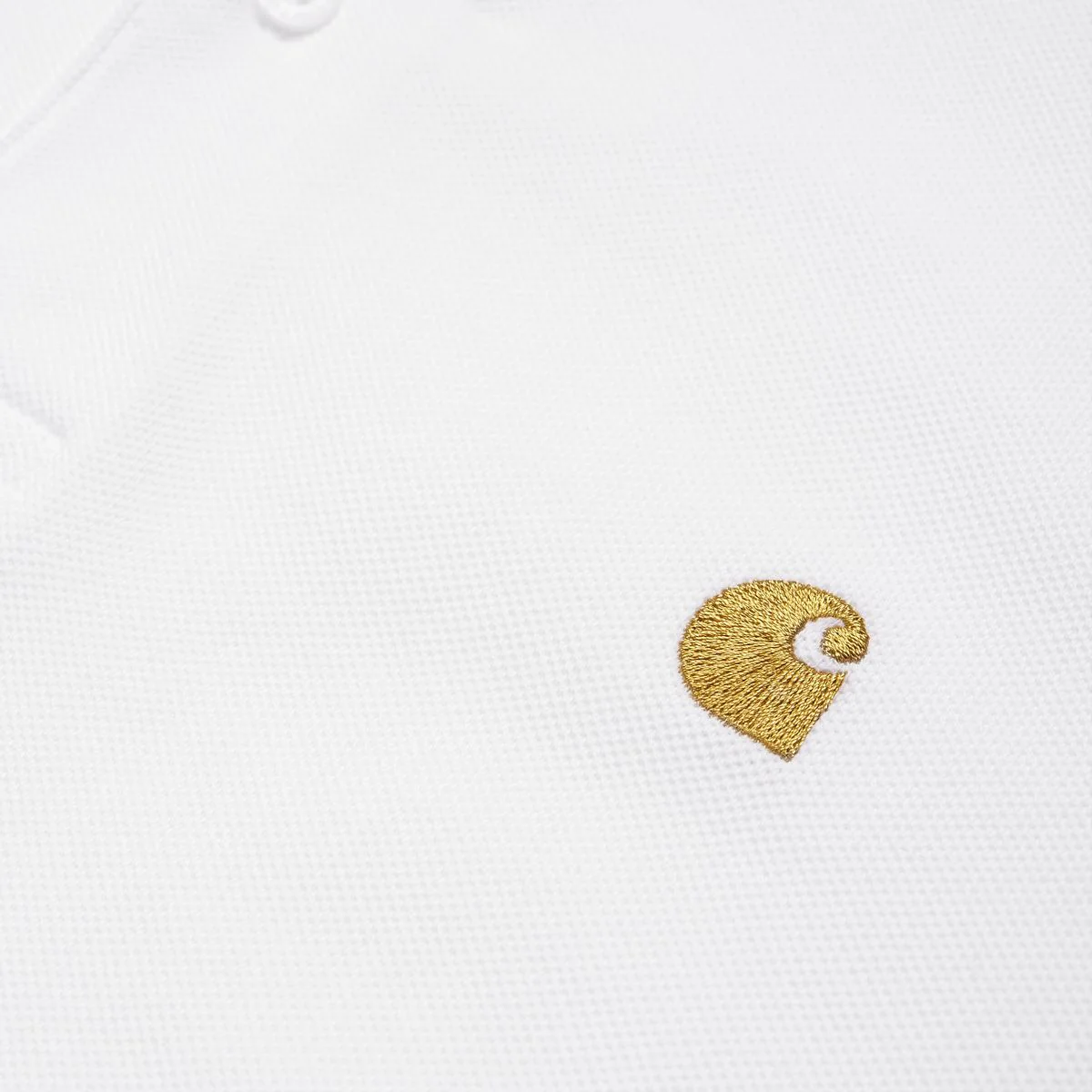 Carhartt Wip Polo da uomo manica corta Chase bianca - Image 4
