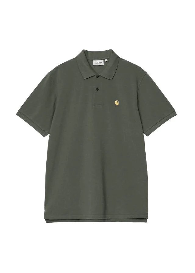 Carhartt Wip Polo da uomo a manica corta Chase Pique verde