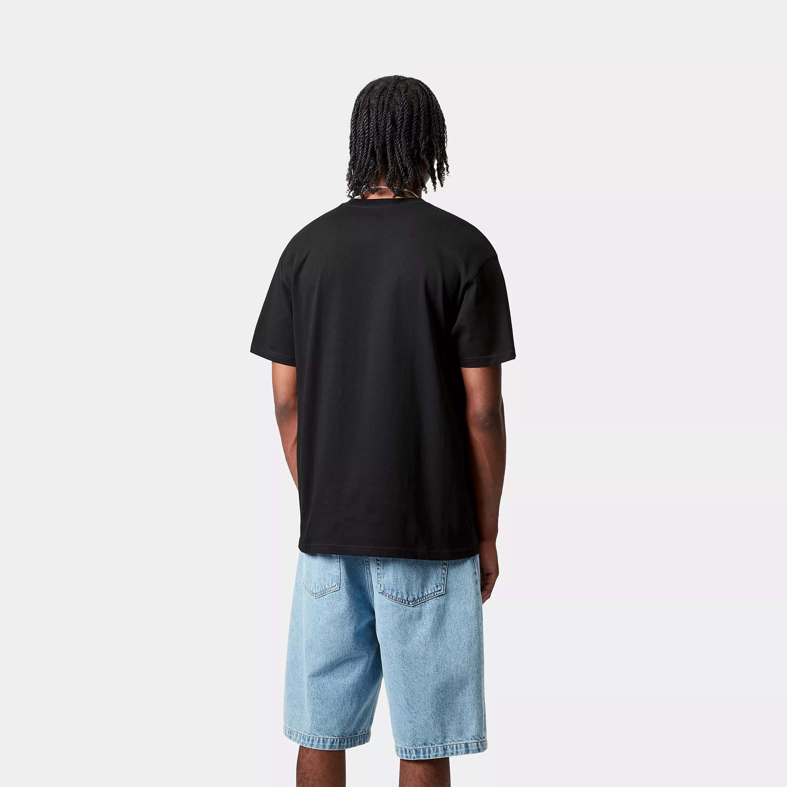Carhartt Wip T-Shirt da uomo manica corta nera Chase nera - Image 3