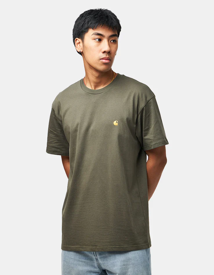 Carhartt Wip T-Shirt da uomo manica corta Chase verde - Image 3