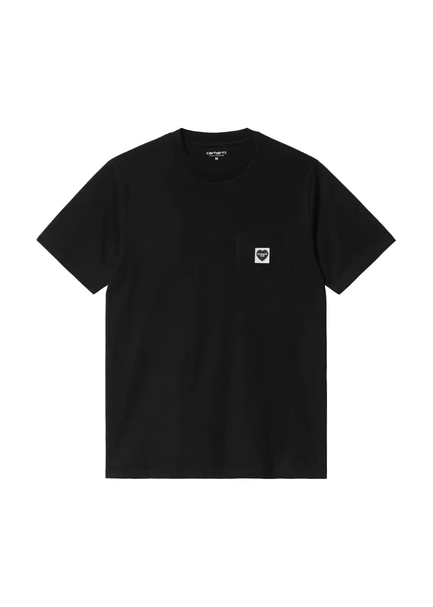 Carhartt Wip T-Shirt da uomo con taschino manica corta Pocket Heart nera
