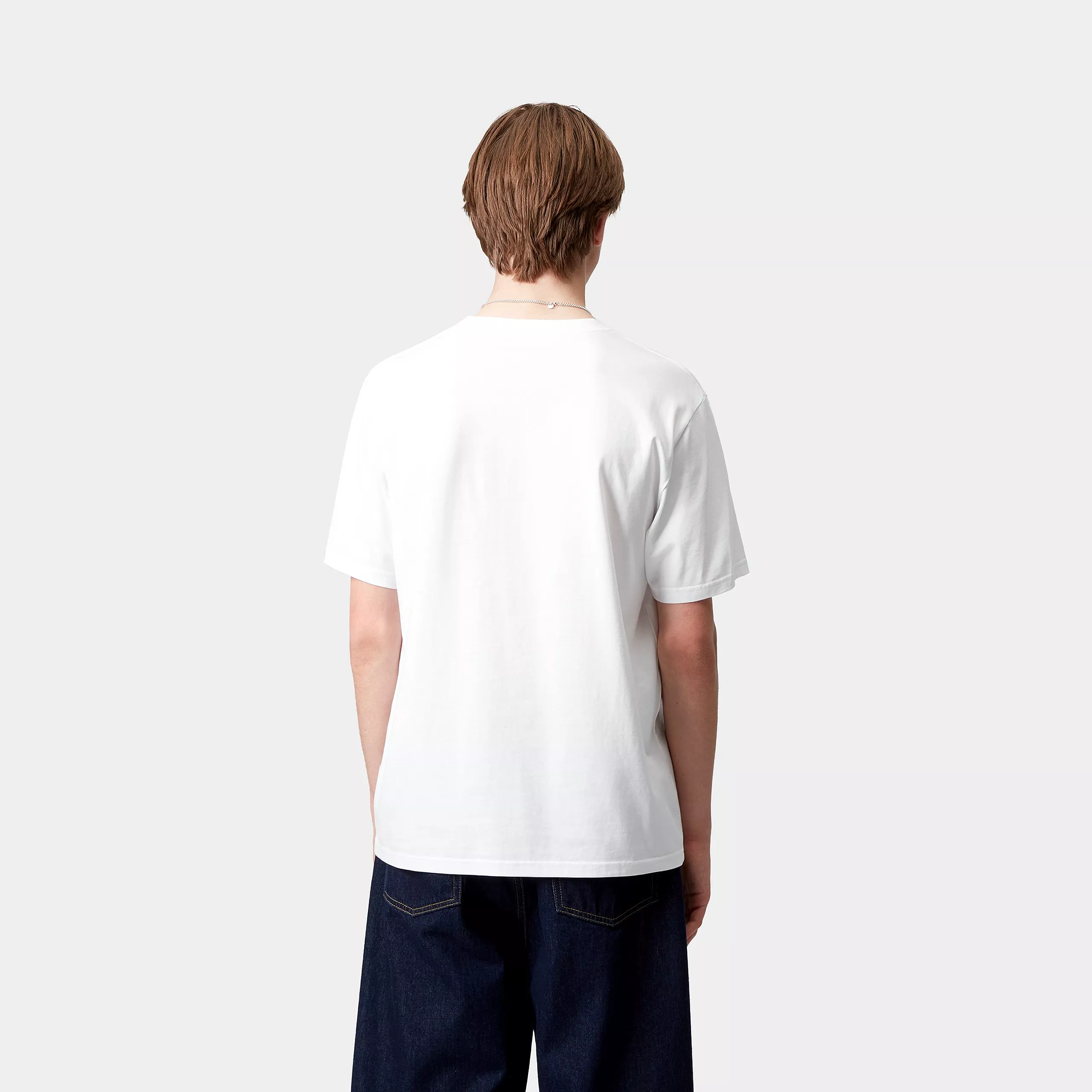 Carhartt Wip T-Shirt da uomo con taschino Pocket bianca - Image 3
