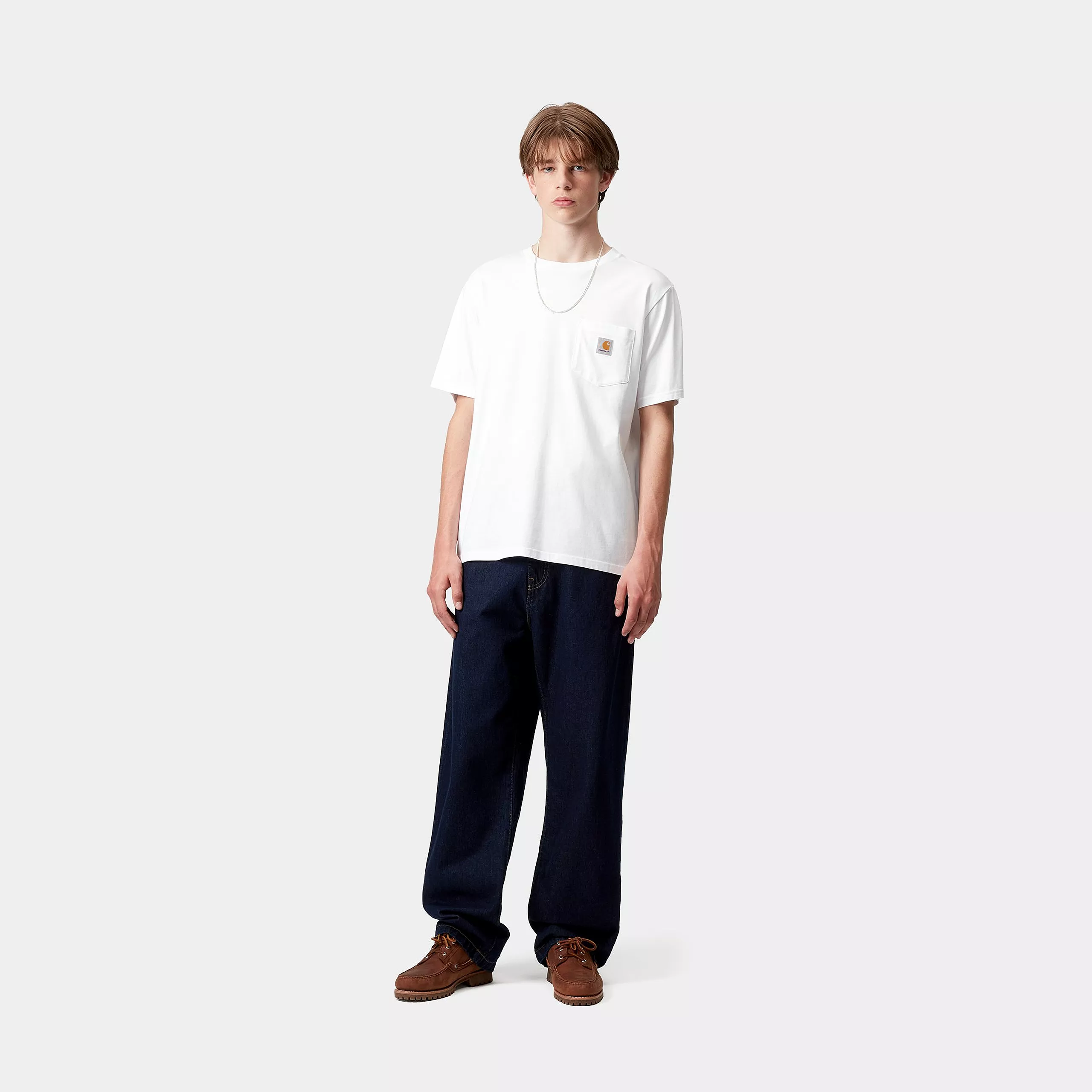 Carhartt Wip T-Shirt da uomo con taschino Pocket bianca - Image 4