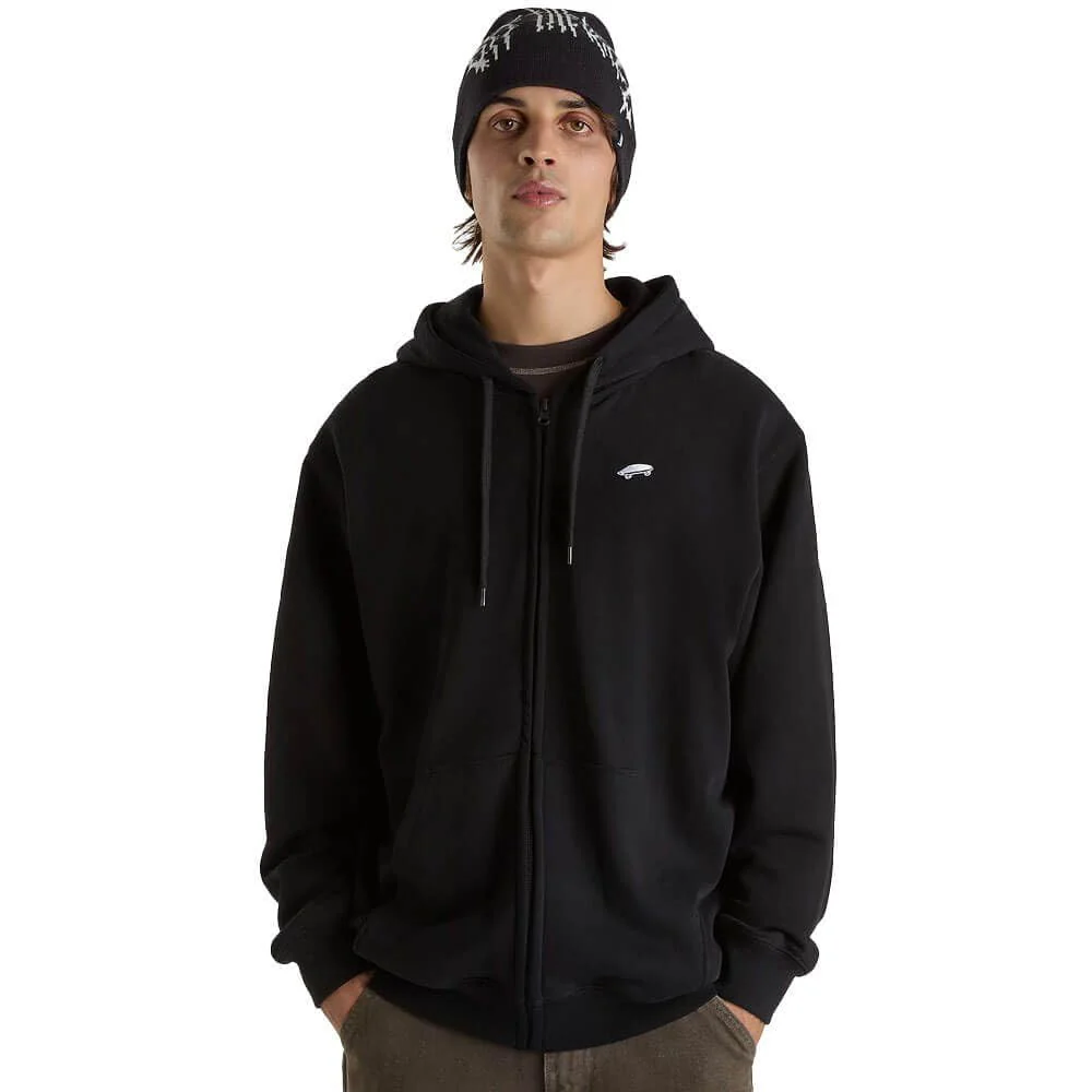 Vans Felpa da uomo con zip e cappuccio Salton nera - Image 3