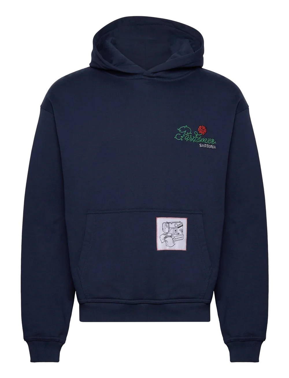 Pas De Mer Felpa da uomo con cappuccio Sartoria blu